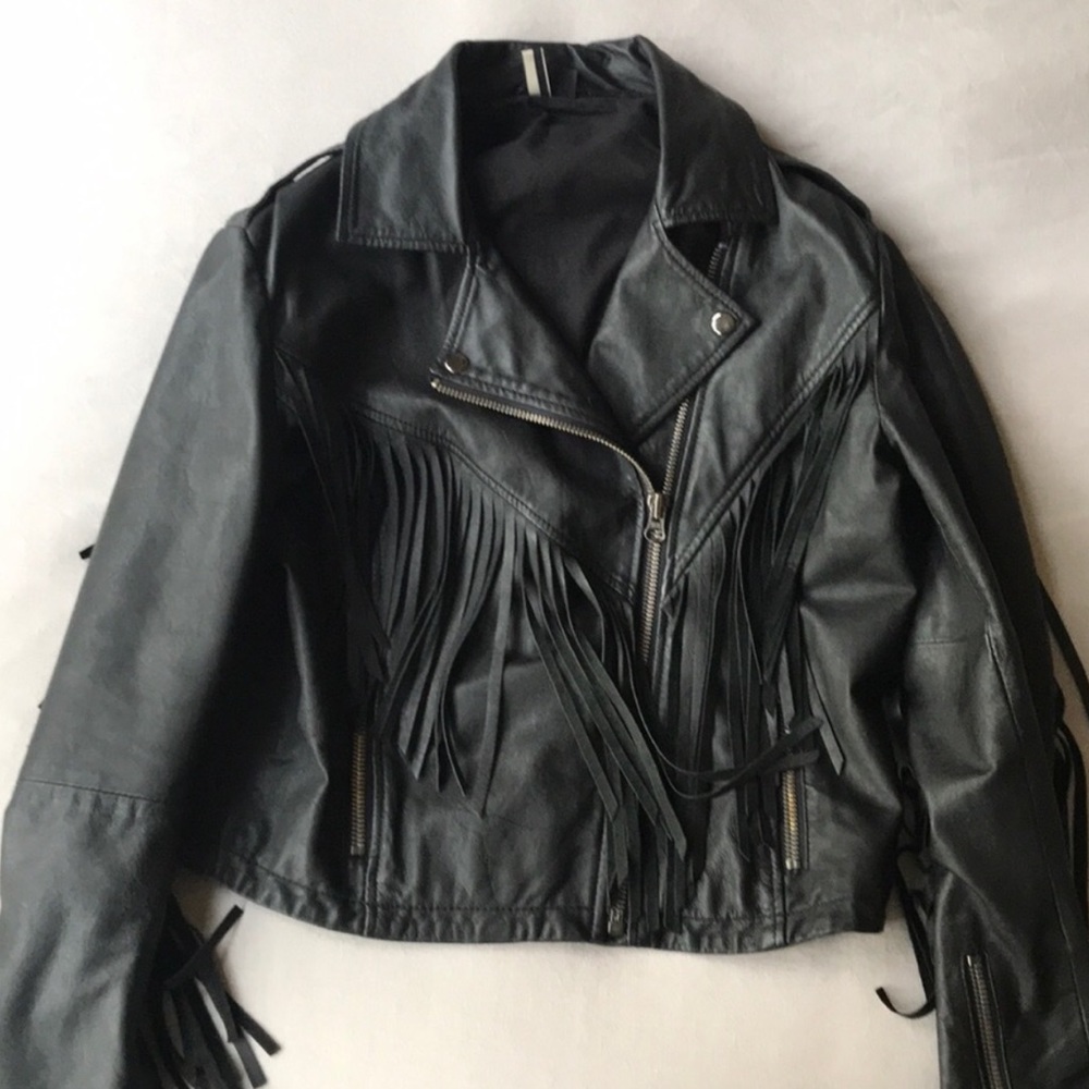 Fringe Leather Jacket